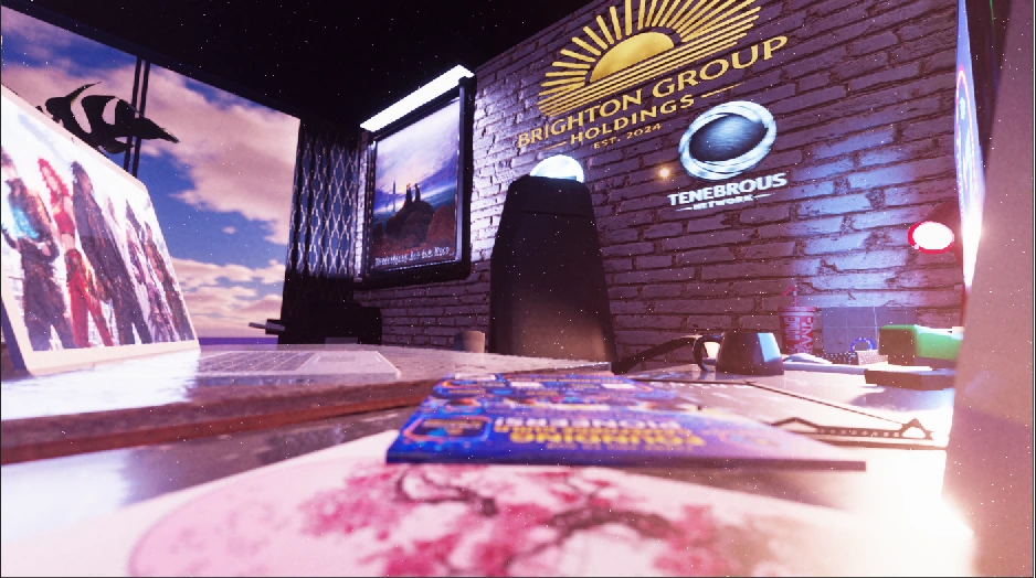 Wider GameForge workspace view showing the portfolio environment and production desk.