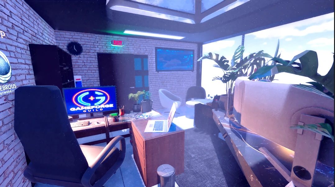 Secondary office environment shot from the Gnosis Interactive workspace.