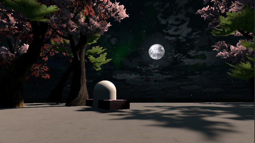 WritingAI moonlit park view