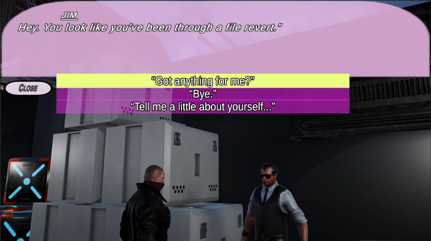 Quantum Slip V3 NPC conversation screen