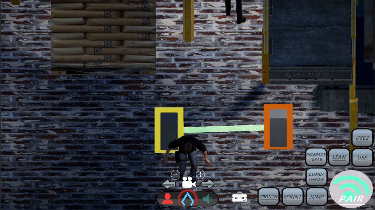 Quantum Slip V3 paired characters in gameplay space